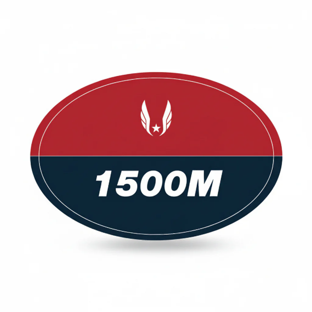 USATF Red Oval Sticker -1500M